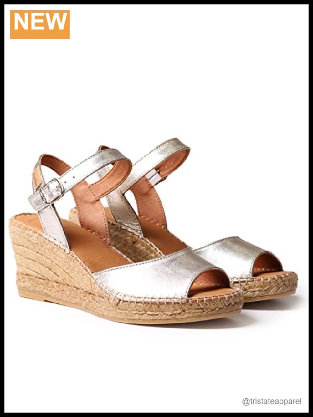 Handcrafted Leather Wedge Espadrille Sandals Ankle Strap Jute Sole